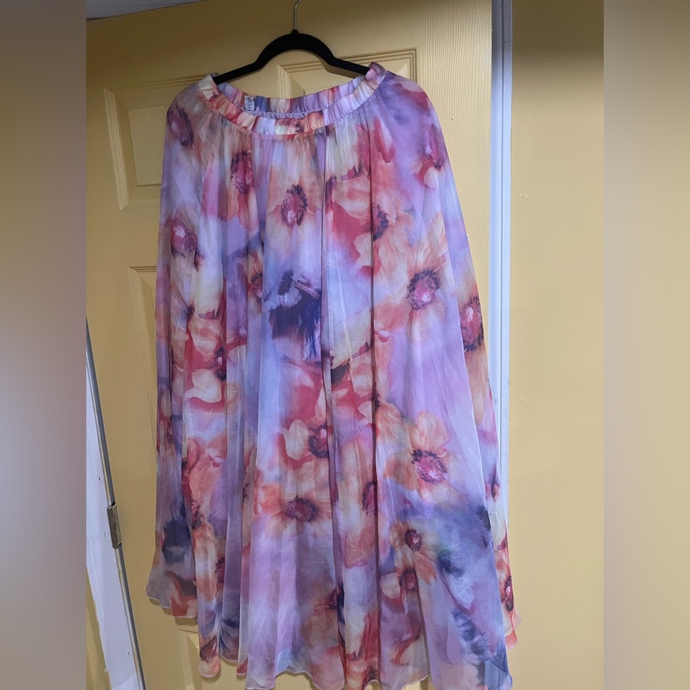 Chic wish floral maxi skirt